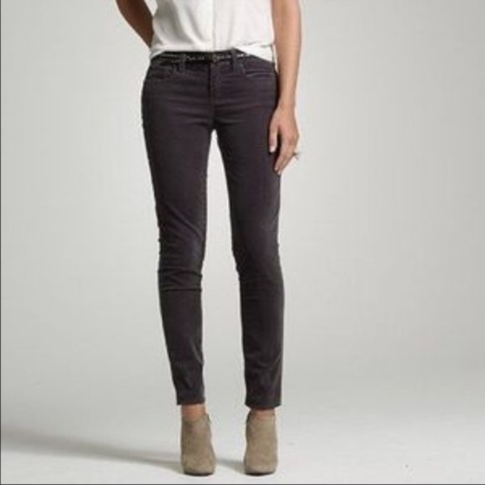 J CREW Gray Corduroy Matchstick Pants Size 29R